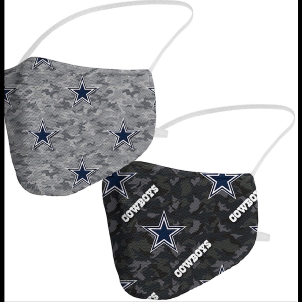 NWT Dallas Cowboys- Fanatics Adult Camo - Face Coverings Masks [2-Pack]